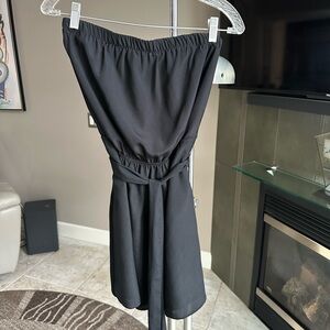 Express Elegant Black Strapless Dress